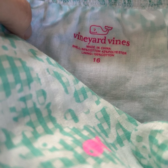 Girls Vineyard Vines Woven Tie Back Dress Size 16 - Picture 5 of 9